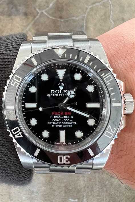 rolex submariner fuck em